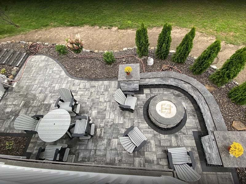 Completed paver patio